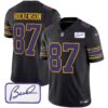 Men’s Vikings Bud Grant Patch Classic Limited Jersey – All Stitched – Black – T.J. Hockenson