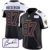 Men’s Vikings Bud Grant Patch Classic Limited Jersey V6 – All Stitched – Black Alternate – T.J. Hockenson