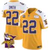Men’s Vikings Bud Grant Patch Classic Limited Jersey V5 – All Stitched – Gold Alternate – Harrison Smith