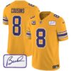 Men’s Vikings Bud Grant Patch Classic Limited Jersey – All Stitched – Gold – Kirk Cousins