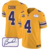 Men’s Vikings Bud Grant Patch Classic Limited Jersey – All Stitched – Gold – Dalvin Cook