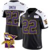 Men’s Vikings Bud Grant Patch Classic Limited Jersey V5 – All Stitched – Black Alternate – Harrison Smith