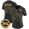 WoEagles 2024 Gold Vapor Limited Jersey – Est. 1933 Patch – All Stitched – Black Gold – Saquon Barkley Jersey