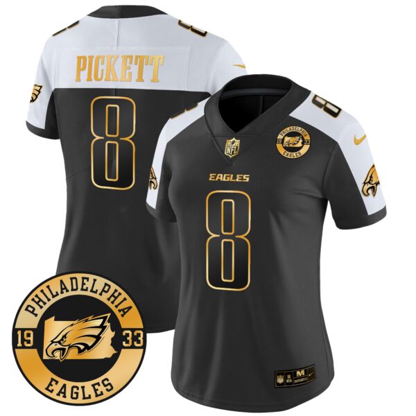 WoEagles 2024 Gold Vapor Limited Jersey – Est. 1933 Patch – All Stitched – Alternate – Kenny Pickett Jersey