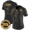 WoEagles 2024 Gold Vapor Limited Jersey – Est. 1933 Patch – All Stitched – Black Gold – Jalen Hurts Jersey