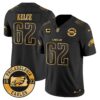 Eagles 2024 Gold Vapor Limited Jersey – Est. 1933 Patch – All Stitched – Black Gold – Jason Kelce Jersey