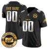 Eagles 2024 Gold Vapor Limited Custom Jersey – Est. 1933 Patch – All Stitched – Black Limited Jersey