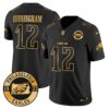 Eagles 2024 Gold Vapor Limited Jersey – Est. 1933 Patch – All Stitched – Black Gold – Randall Cunningham Jersey