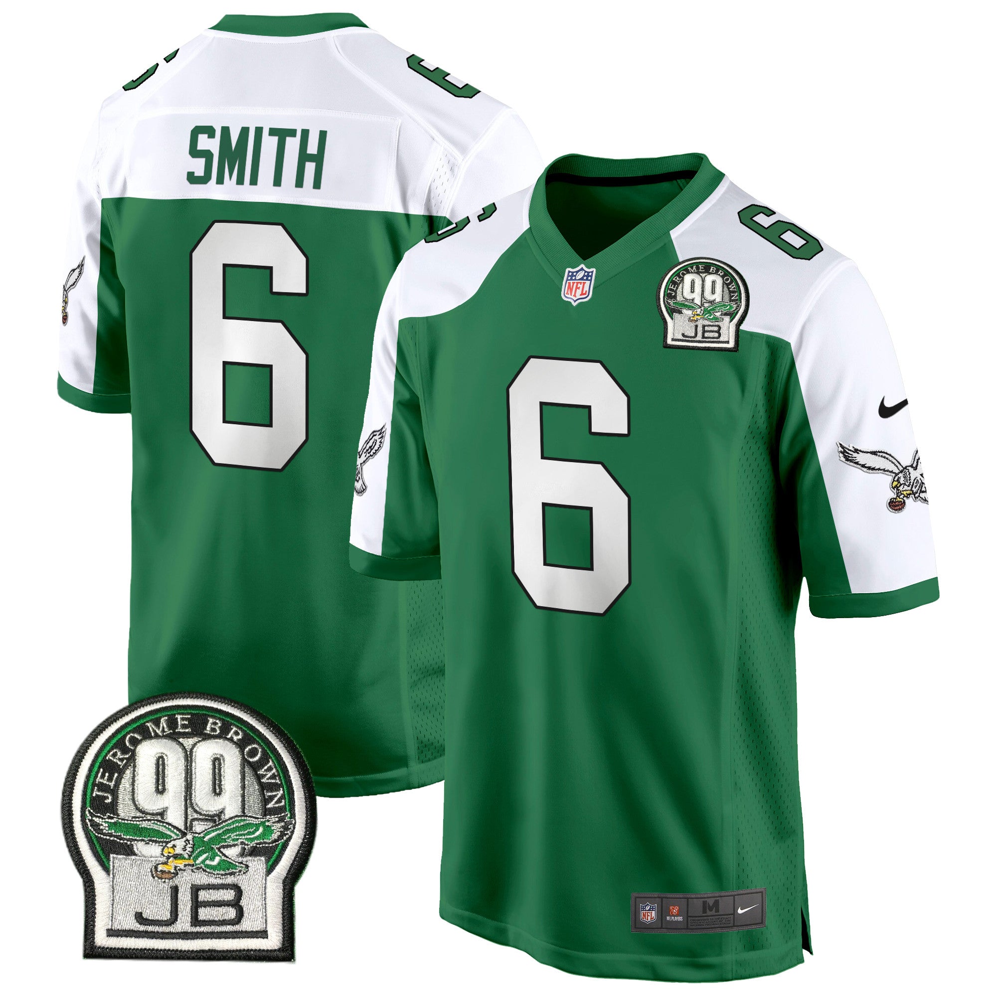 Eagles Jerome Brown Patch Kelly Green Alternate Game Jersey – All Stitched – Kelly Alternate – DeVonta Smith Jersey