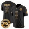 Eagles 2024 Gold Vapor Limited Jersey – Est. 1933 Patch – All Stitched – Black Gold – Kenny Pickett Jersey