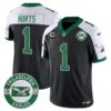 Philadelphia Eagles 2024 Throwback Vapor Limited Jersey – Est. 1933 Patch – All Stitched – Black Alternate – Jalen Hurts Jersey