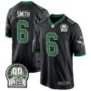 Eagles Jerome Brown Patch Kelly Green Alternate Game Jersey – All Stitched – Black – DeVonta Smith Jersey