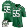Eagles Jerome Brown Patch Kelly Green Alternate Game Jersey – All Stitched – Kelly Green – Brandon Graham Jersey