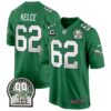 Eagles Jerome Brown Patch Kelly Green Alternate Game Jersey – All Stitched – Kelly Green – Jason Kelce Jersey