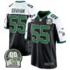 Eagles Jerome Brown Patch Kelly Green Alternate Game Jersey – All Stitched – Black Alternate – Brandon Graham Jersey