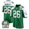Eagles Jerome Brown Patch Kelly Green Alternate Game Jersey – All Stitched – Kelly Alternate – Saquon Barkley Jersey