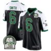 Eagles Jerome Brown Patch Kelly Green Alternate Game Jersey – All Stitched – Black Alternate – DeVonta Smith Jersey