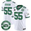 Philadelphia Eagles 2024 Throwback Vapor Limited Jersey – Est. 1933 Patch – All Stitched – Kelly White – Brandon Graham Jersey