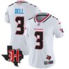Women’s Houston Texans 2024 Texas Patch Vapor Limited Jersey V5 – All Stitched – White – Tank Dell Jersey