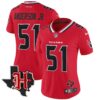 Women’s Houston Texans 2024 Texas Patch Vapor Limited Jersey V5 – All Stitched – Red – Will Anderson Jr. Jersey