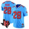 Houston Texans 2024 Texas Patch Vapor Limited Jersey V5 – All Stitched – Blue – Joe Mixon Jersey