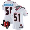 Women’s Houston Texans 2024 Texas Patch Vapor Limited Jersey V5 – All Stitched – White – Will Anderson Jr. Jersey