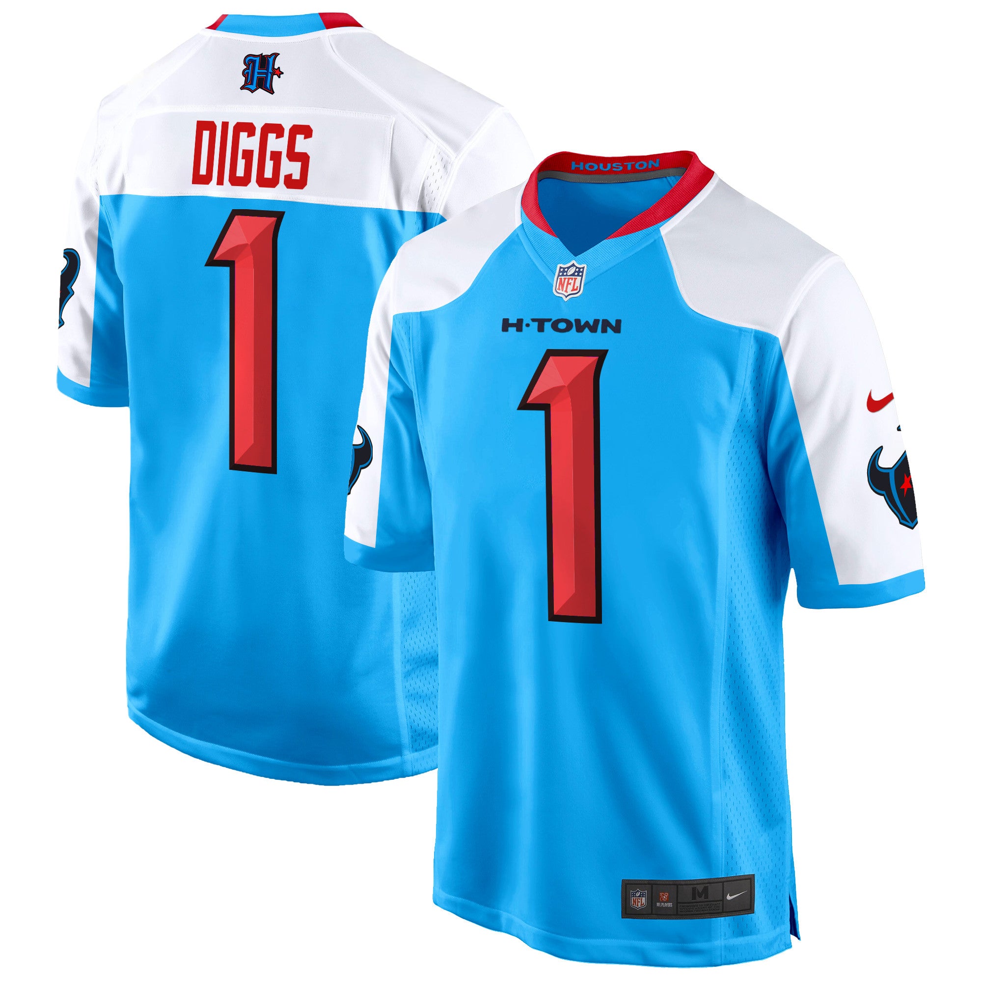 Houston Texans 2024 Game Jersey – All Stitched – Blue Alternate – Stefon Diggs Jersey