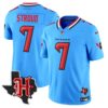 Houston Texans 2024 Texas Patch Vapor Limited Jersey V5 – All Stitched – Blue – C.J. Stroud Jersey
