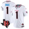 Houston Texans 2024 Texas Patch Vapor Limited Jersey V5 – All Stitched – White – Stefon Diggs Jersey