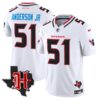 Houston Texans 2024 Texas Patch Vapor Limited Jersey V5 – All Stitched – White – Will Anderson Jr. Jersey