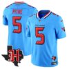 Houston Texans 2024 Texas Patch Vapor Limited Jersey V5 – All Stitched – Blue – Jalen Pitre Jersey