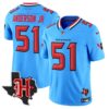 Houston Texans 2024 Texas Patch Vapor Limited Jersey V5 – All Stitched – Blue – Will Anderson Jr. Jersey