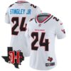 Women’s Houston Texans 2024 Texas Patch Vapor Limited Jersey V5 – All Stitched – White – Derek Stingley Jr. Jersey
