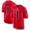 Houston Texans 2024 Game Jersey – All Stitched – Red – Stefon Diggs Jersey