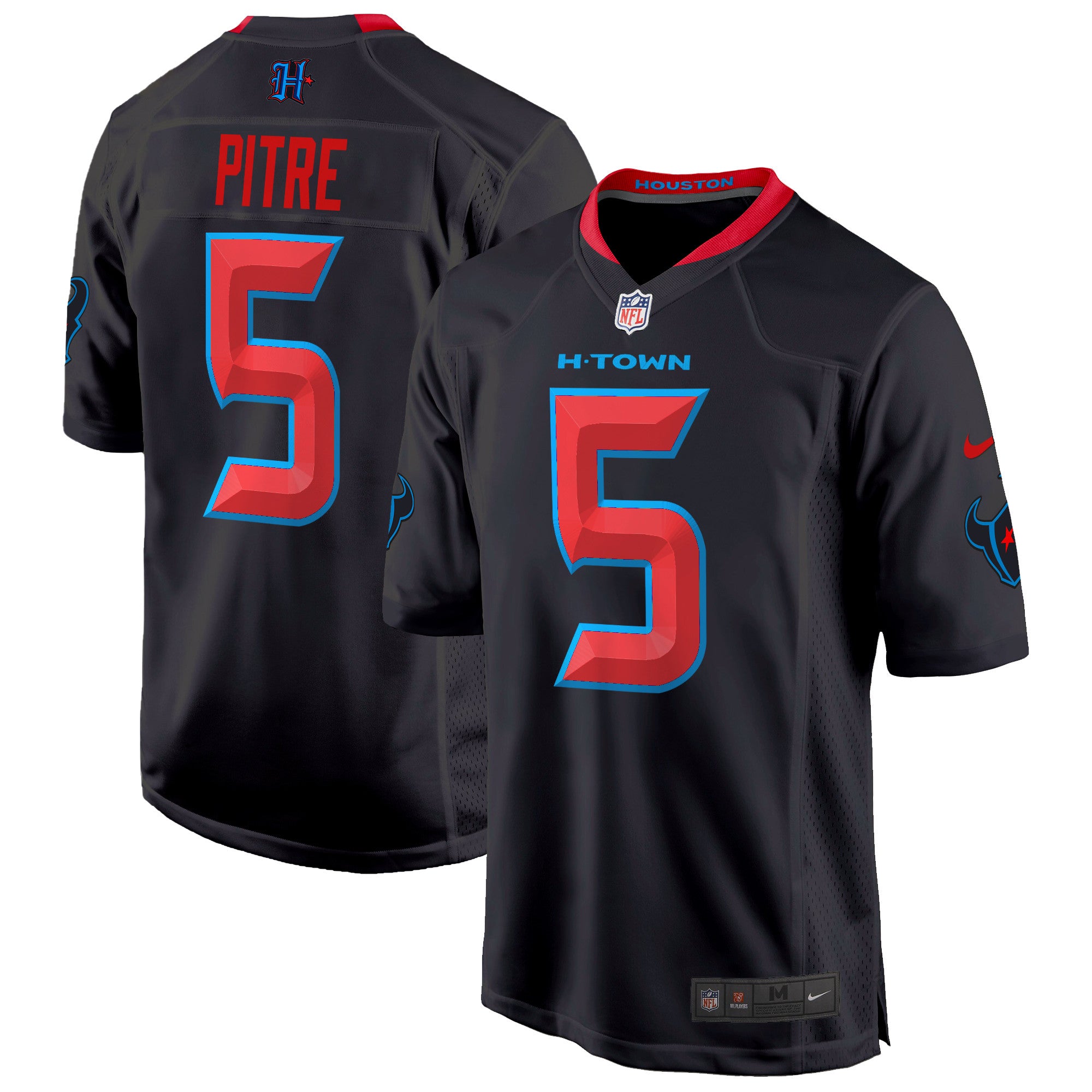 Houston Texans 2024 Game Jersey – All Stitched – Navy Limited – Jalen Pitre Jersey