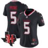 Women’s Houston Texans 2024 Texas Patch Vapor Limited Jersey V5 – All Stitched – Navy – Jalen Pitre Jersey