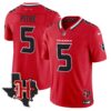 Houston Texans 2024 Texas Patch Vapor Limited Jersey V5 – All Stitched – Red – Jalen Pitre Jersey