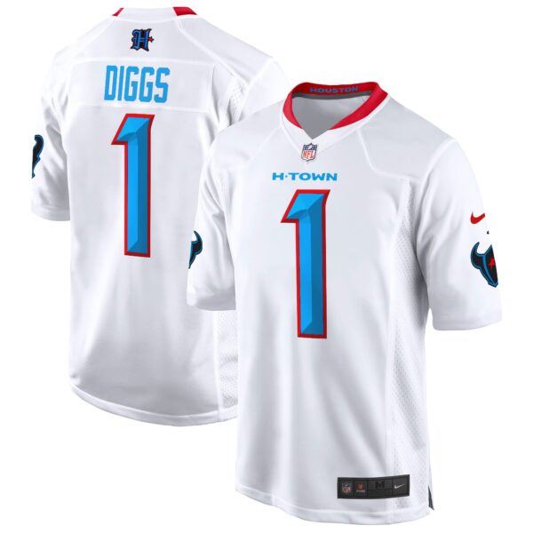 Houston Texans 2024 Game Jersey – All Stitched – White – Stefon Diggs Jersey