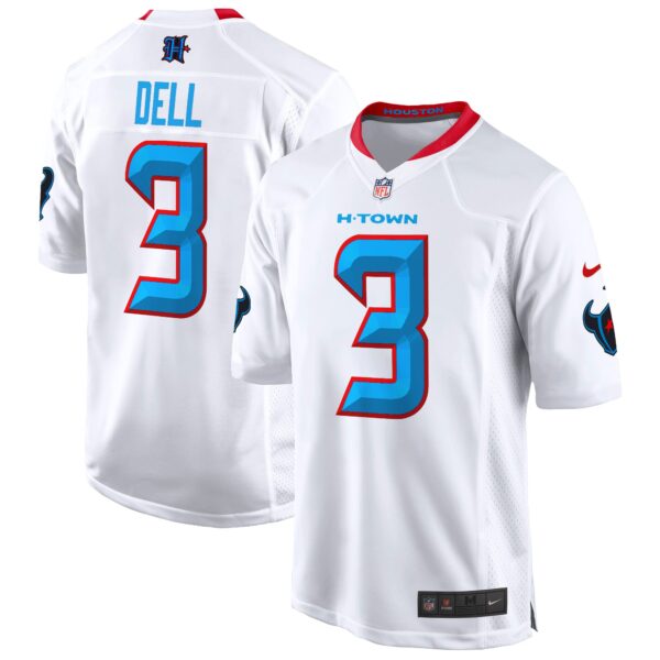Houston Texans 2024 Game Jersey – All Stitched – White – Tank Dell Jersey