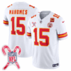 Men’s Kansas City Chiefs Limited Jersey – Christmas Patch – MAHOMES – 15 – White Jersey