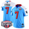 Houston Texans 2024 AFC South Division Champions Patch Vapor Limited Jersey – All Stitched – Blue Alternate – C.J. Stroud Jersey