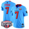 Houston Texans 2024 AFC South Division Champions Patch Vapor Limited Jersey – All Stitched – Blue – C.J. Stroud Jersey