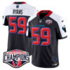 Houston Texans 2024 AFC South Division Champions Patch Vapor Limited Jersey – All Stitched – Navy Alternate – DeMeco Ryans Jersey