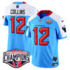 Houston Texans 2024 AFC South Division Champions Patch Vapor Limited Jersey – All Stitched – Blue Alternate – Nico Collins Jersey