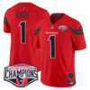 Houston Texans 2024 AFC South Division Champions Patch Vapor Limited Jersey – All Stitched – Red – Stefon Diggs Jersey