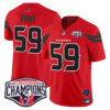 Houston Texans 2024 AFC South Division Champions Patch Vapor Limited Jersey – All Stitched – Red – DeMeco Ryans Jersey