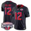 Houston Texans 2024 AFC South Division Champions Patch Vapor Limited Jersey – All Stitched – Navy Limited – Nico Collins Jersey