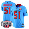 Houston Texans 2024 AFC South Division Champions Patch Vapor Limited Jersey – All Stitched – Blue – Will Anderson Jr. Jersey