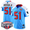 Houston Texans 2024 AFC South Division Champions Patch Vapor Limited Jersey – All Stitched – Blue Alternate – Will Anderson Jr. Jersey