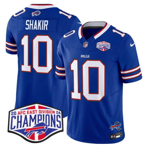 Bills 2024 AFC East Division Champions Vapor Limited Jersey – All Stitched – Royal – Khalil Shakir Jersey